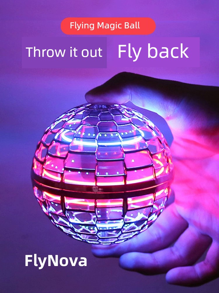 Smart UFO Sensor Flying Magic Ball Fingertip Gyro Swing Flying Ball Black Technology Kids Toy Boy Decompression