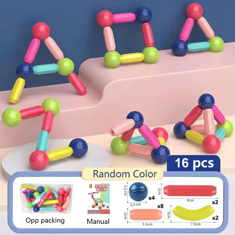 Blocos de Construção Magnéticos - Infantil - Ramabox